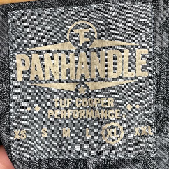 Panhandle Western Diamond Pattern Oxford Dress Shirt Button Front XLarge - Picture 6 of 12